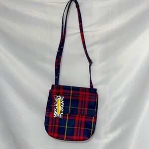 NWT CHARLESTON BAGS RED BLUE GOLD CROSSBODY PURSE ADJUSTABLE STRAP INSIDE POCKET